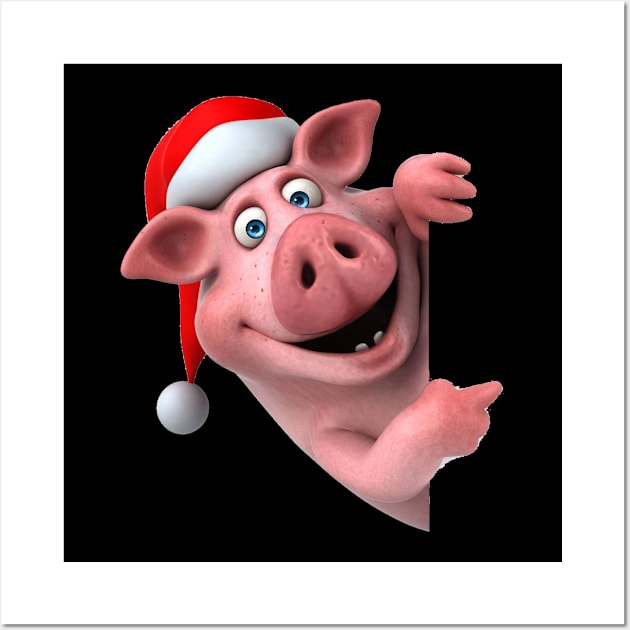 Pig new year funny t shirt popular sweet t shirt Wall Art by milica.brdar77@gmail.com